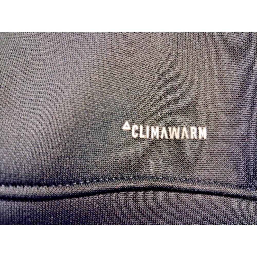 Adidas ClimaWarm Men’s Full Zip Hoodie Jacket Size Large Black Gray Fleece - Picture 10 of 13